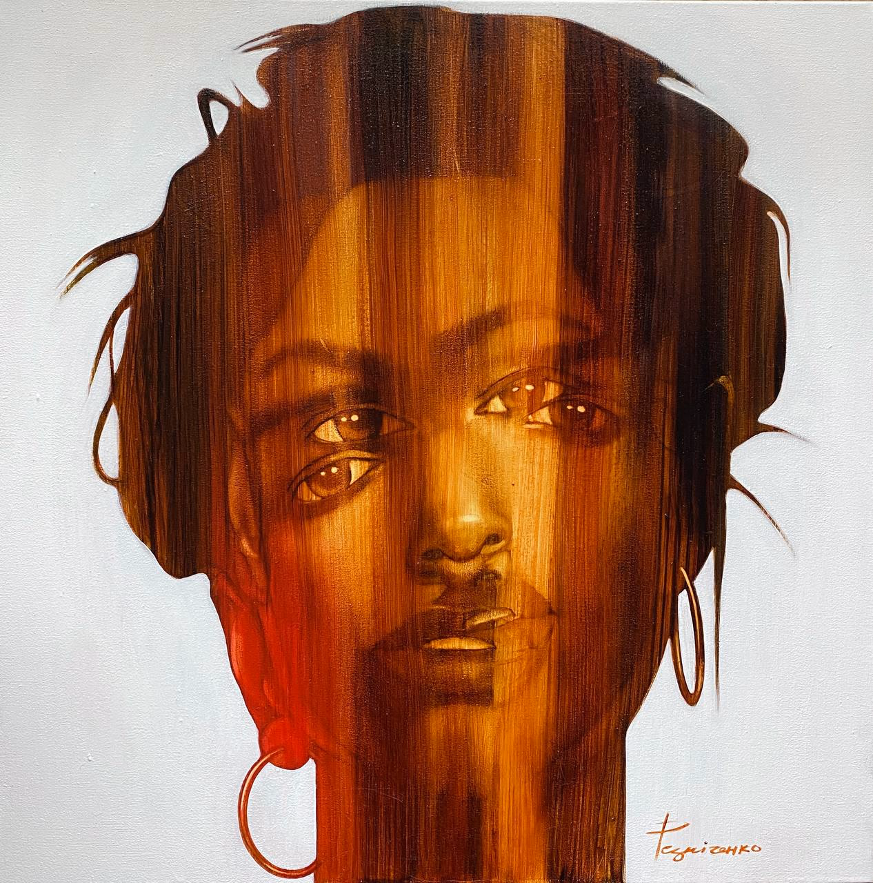Untitled — Oil, acrylic on canvas, 60x60 cm, 2022, by Kateryna Reznichenko