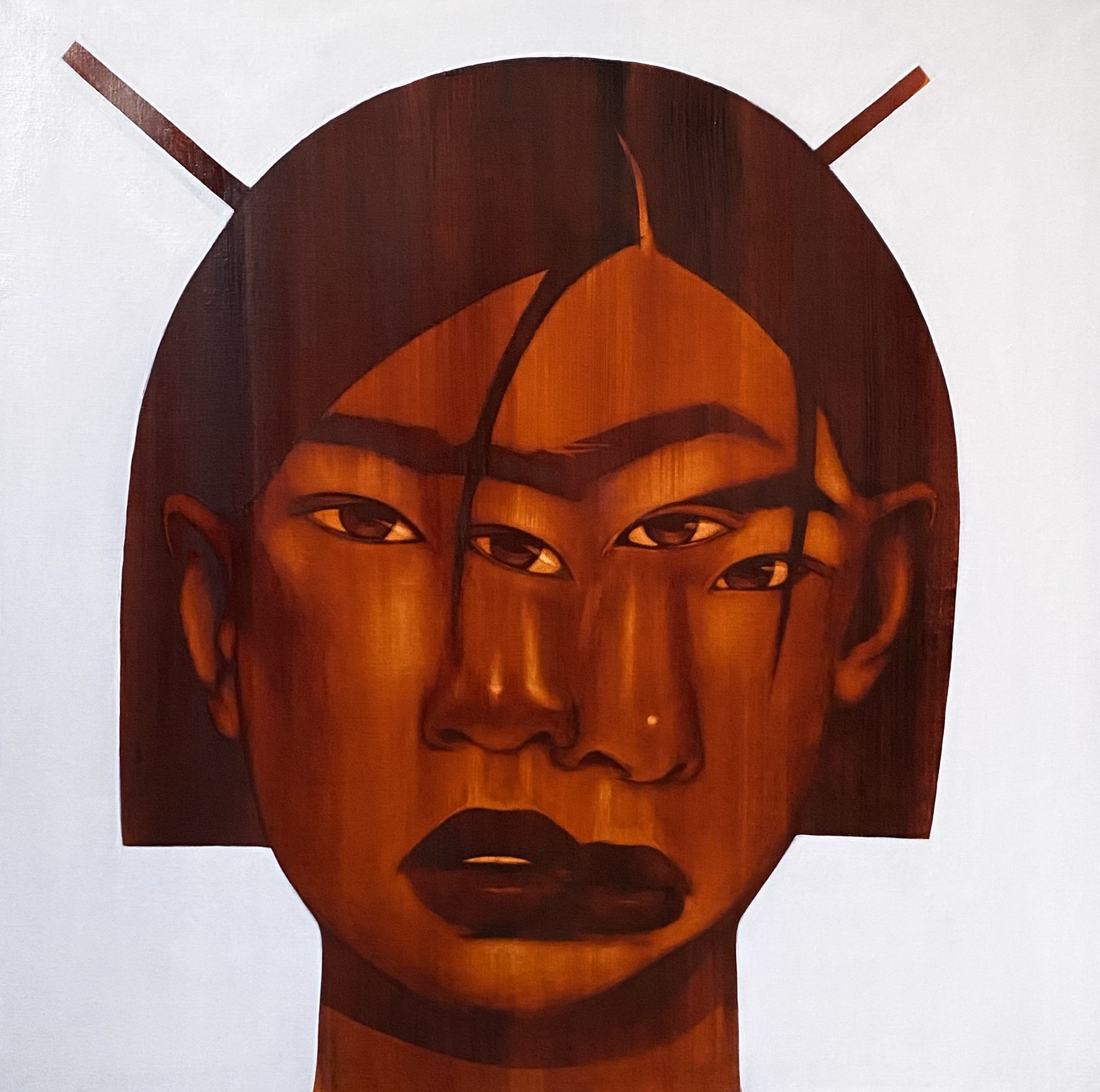 Untitled — Oil, acrylic on canvas, 60x60 cm, 2023, by Kateryna Reznichenko