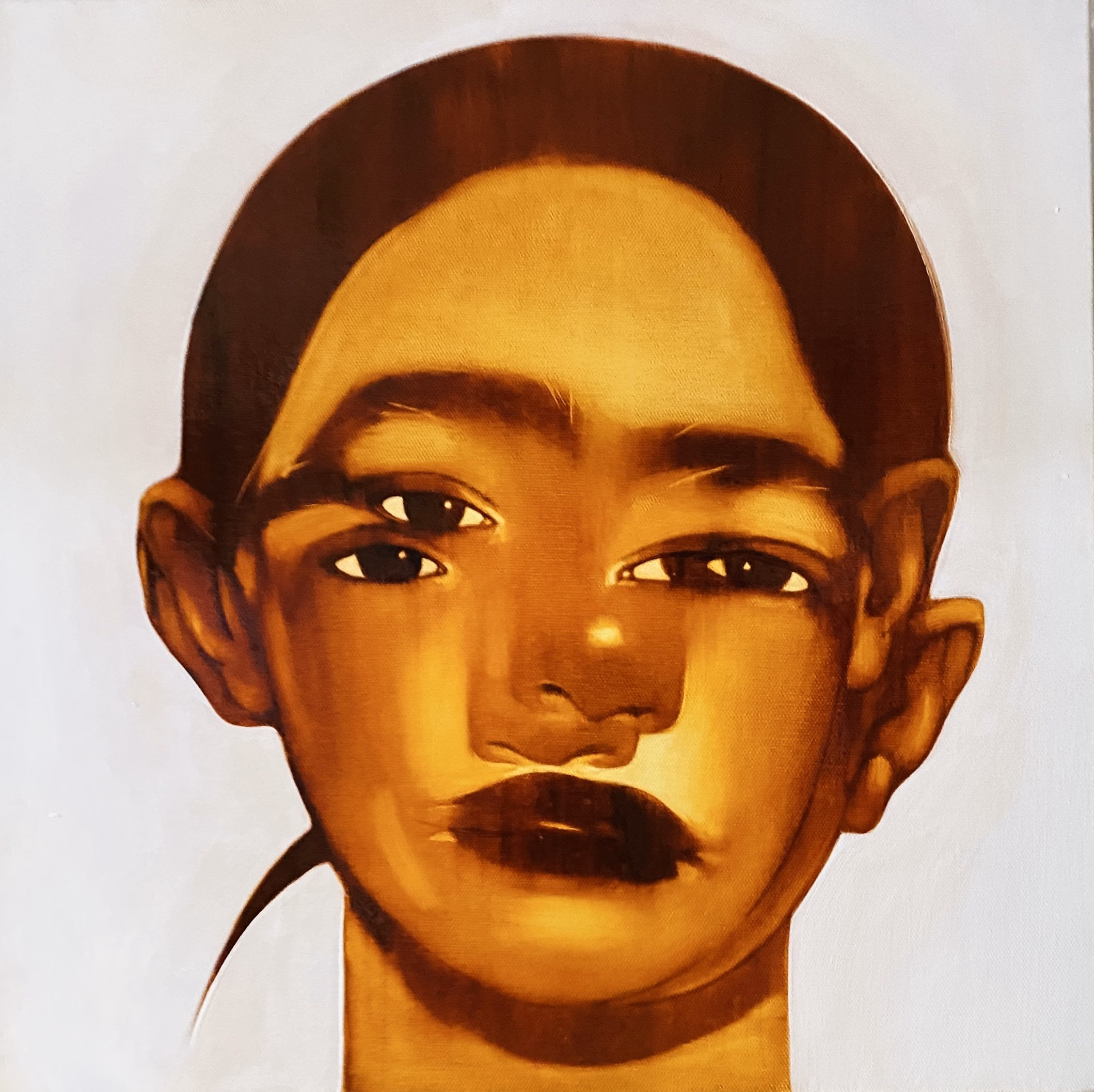 Untitled — Oil, acrylic on canvas, 53x53 cm, 2023, by Kateryna Reznichenko