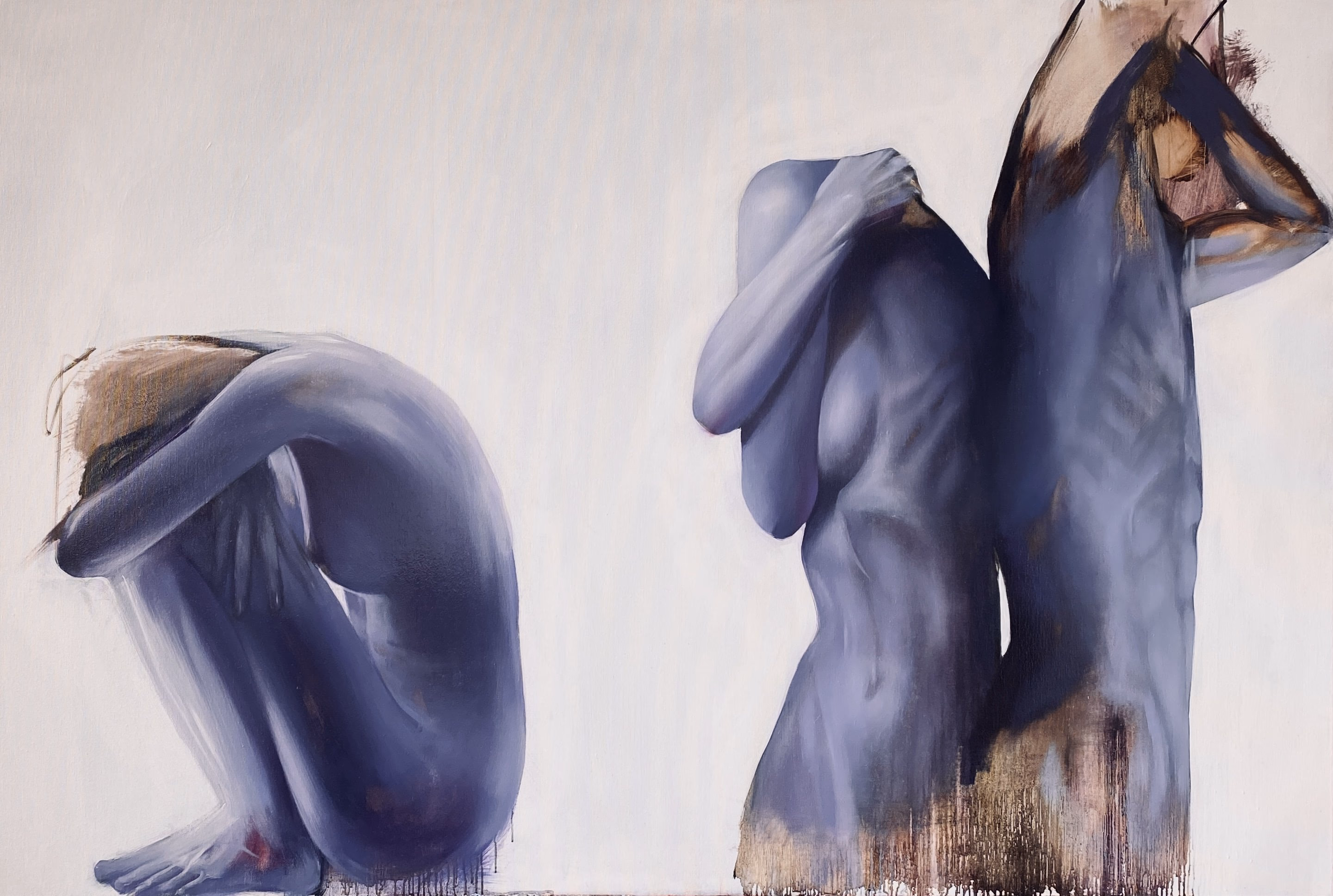 Untitled — Oil, acrylic on canvas, 39,3x59 in., 2023, by Kateryna Reznichenko