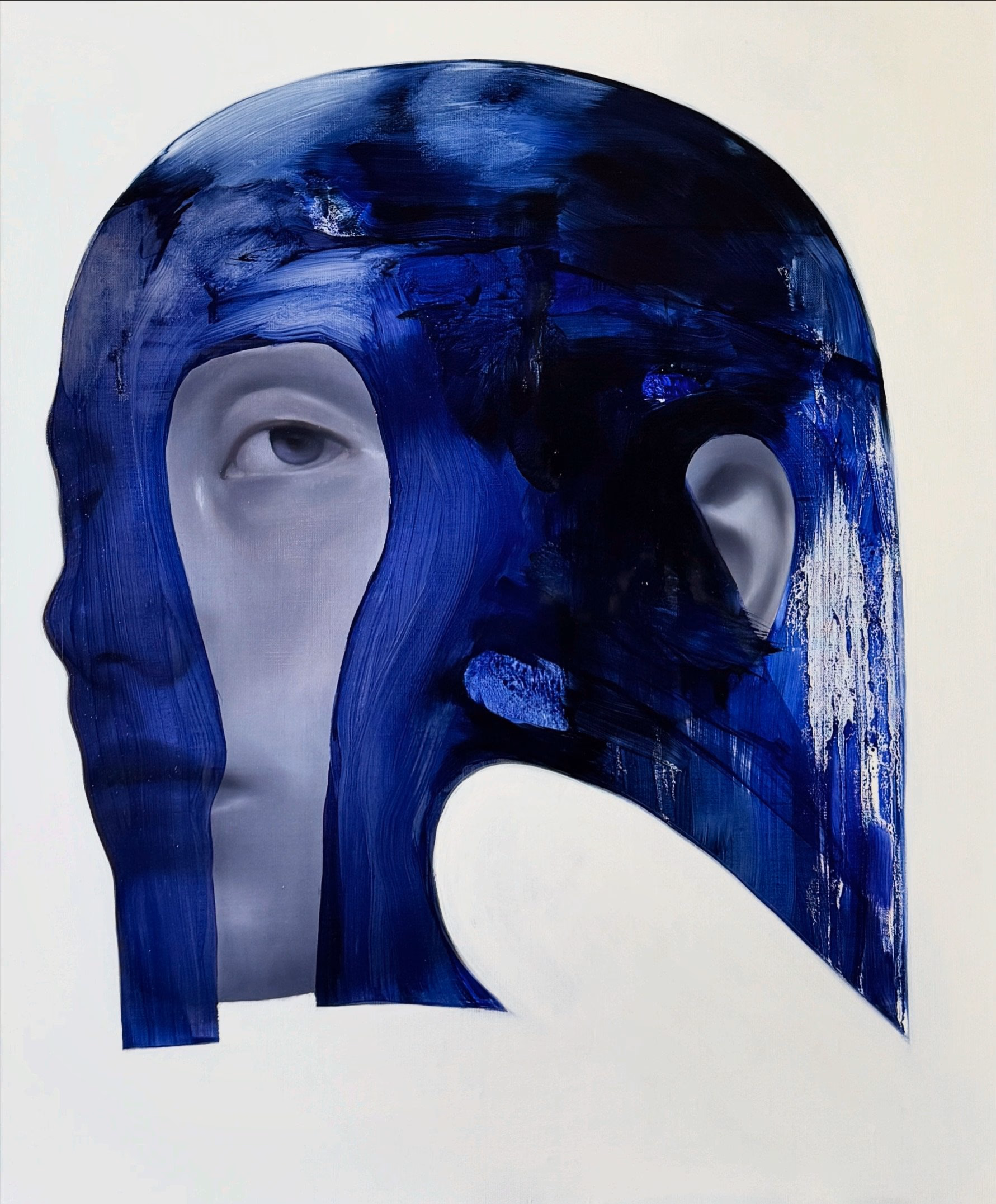 Athena — Oil, acrylic on canvas, 20/24 in, 2024, by Kateryna Reznichenko