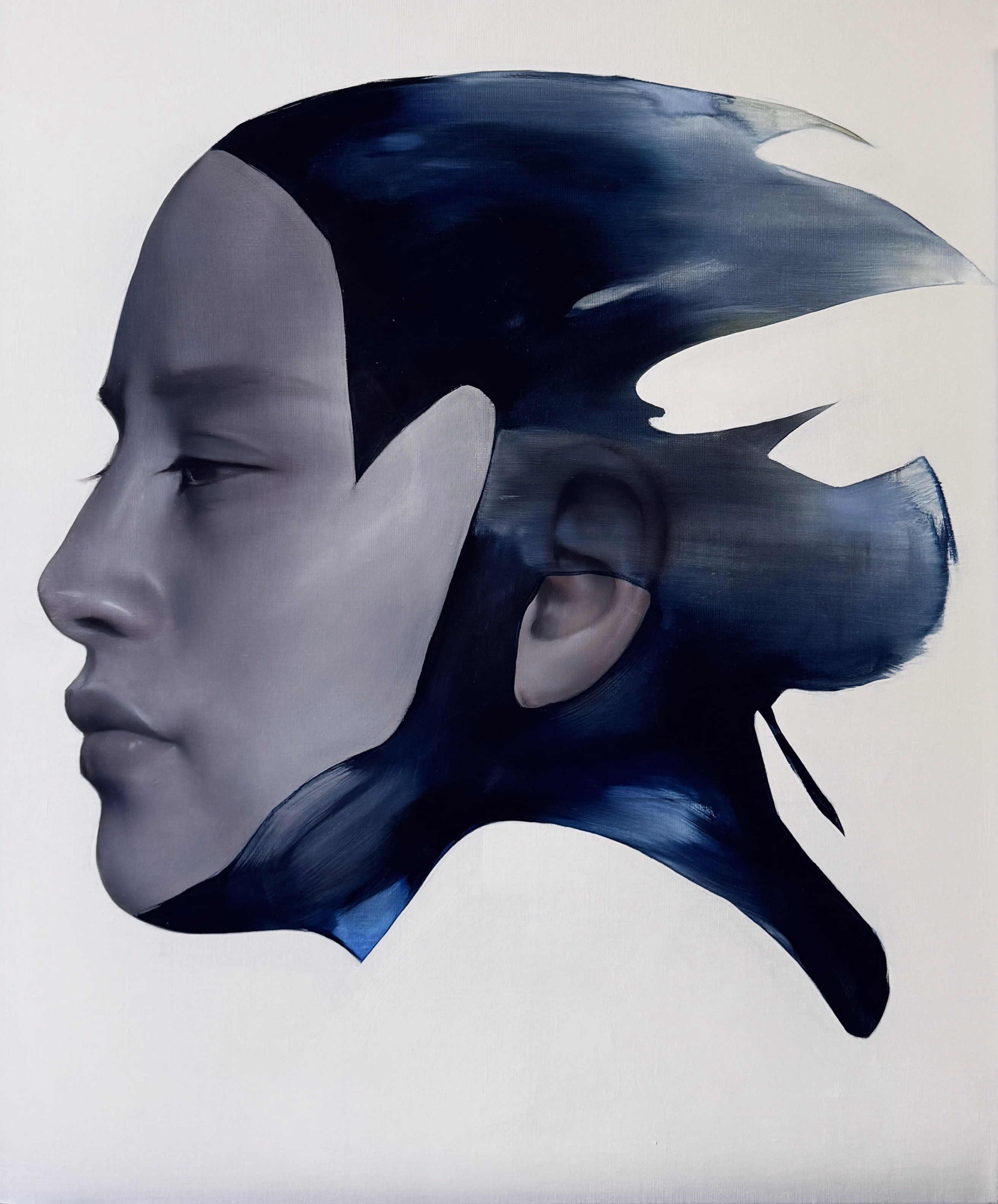 Fish — Oil, acrylic on canvas, 20/24 in, 2024, by Kateryna Reznichenko