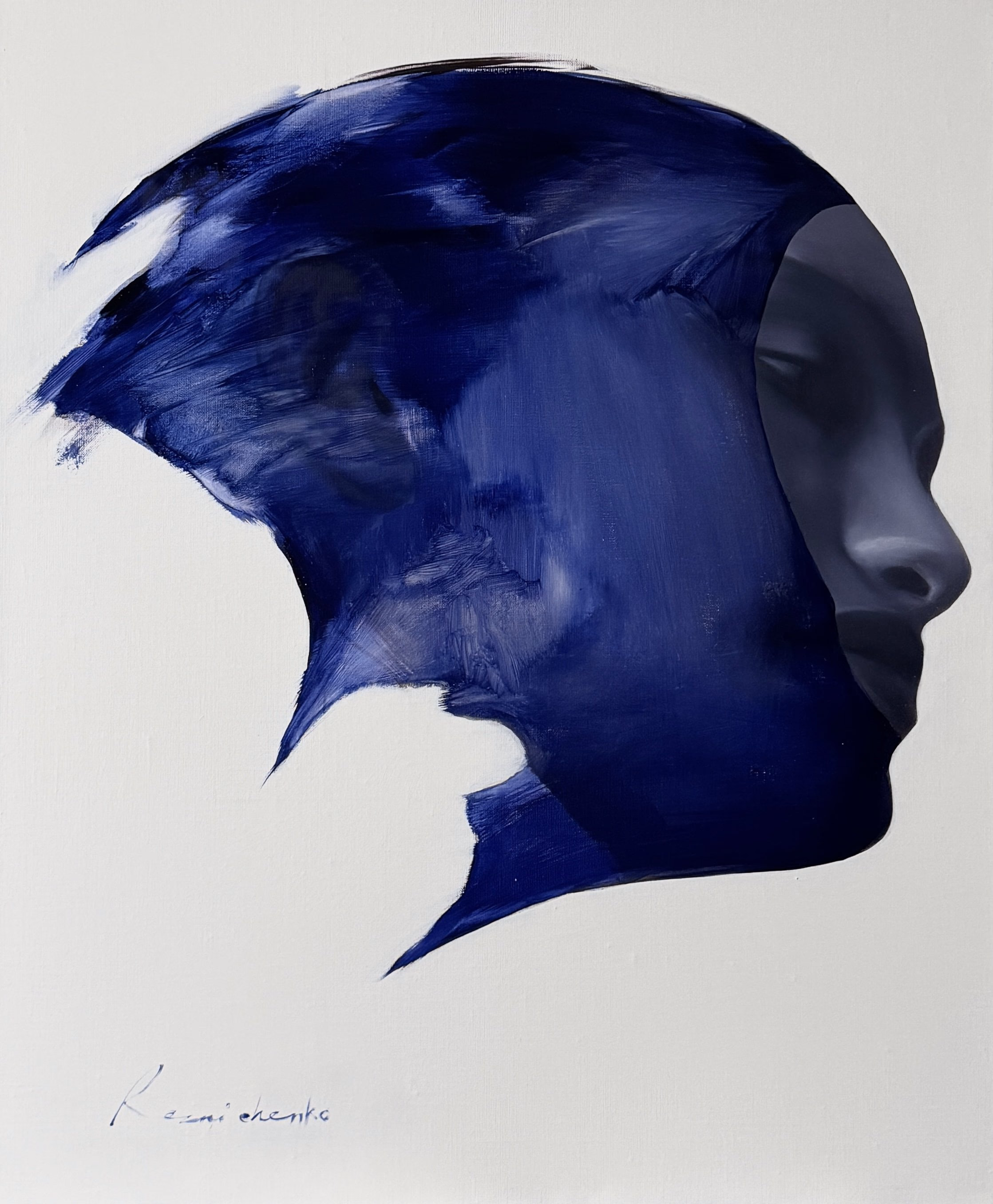 Jellyfish — Oil, acrylic on canvas, 20/24 in, 2024, by Kateryna Reznichenko