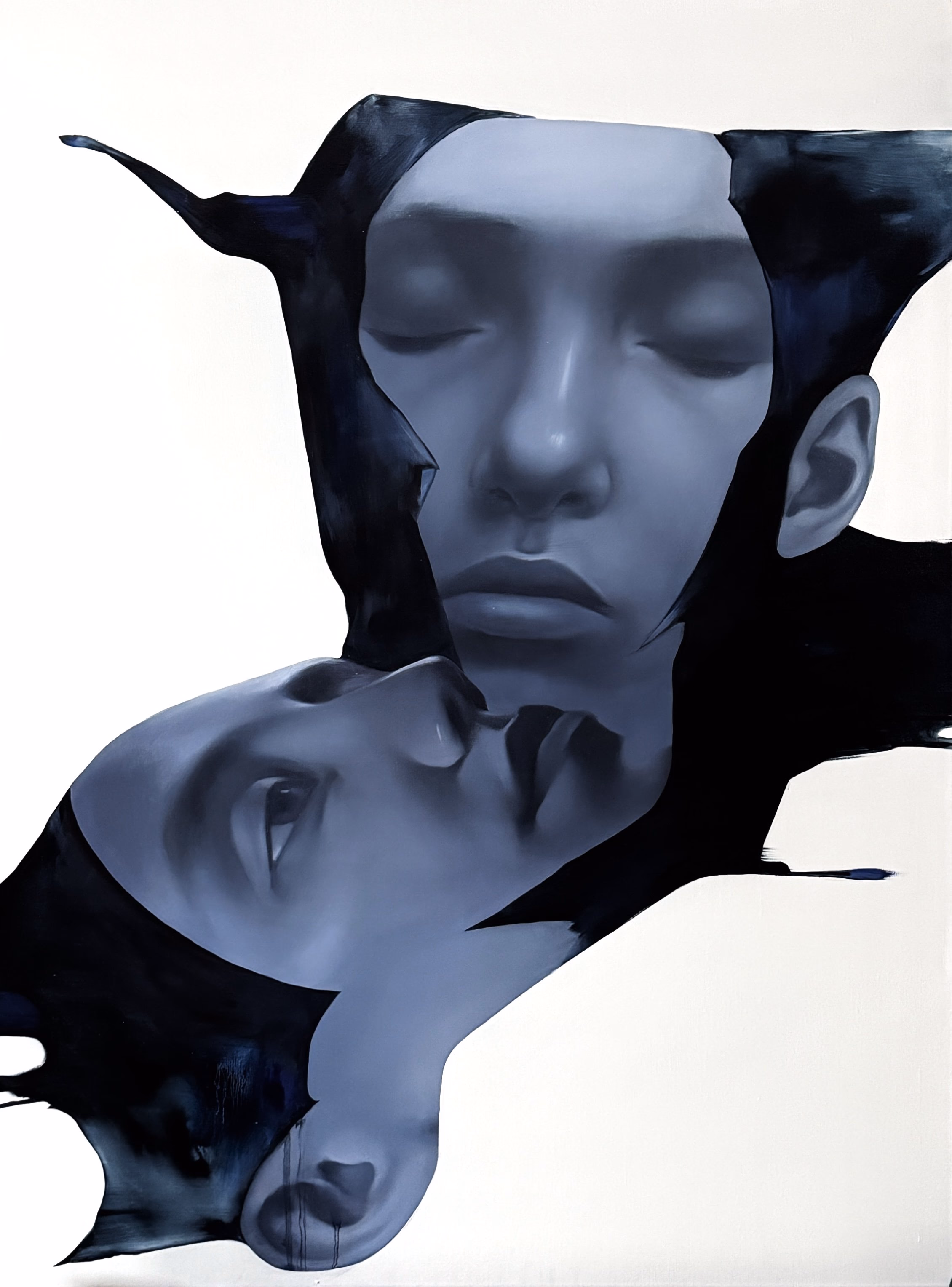The Substance — Oil, acrylic on canvas, 20/24 in, 2024, by Kateryna Reznichenko