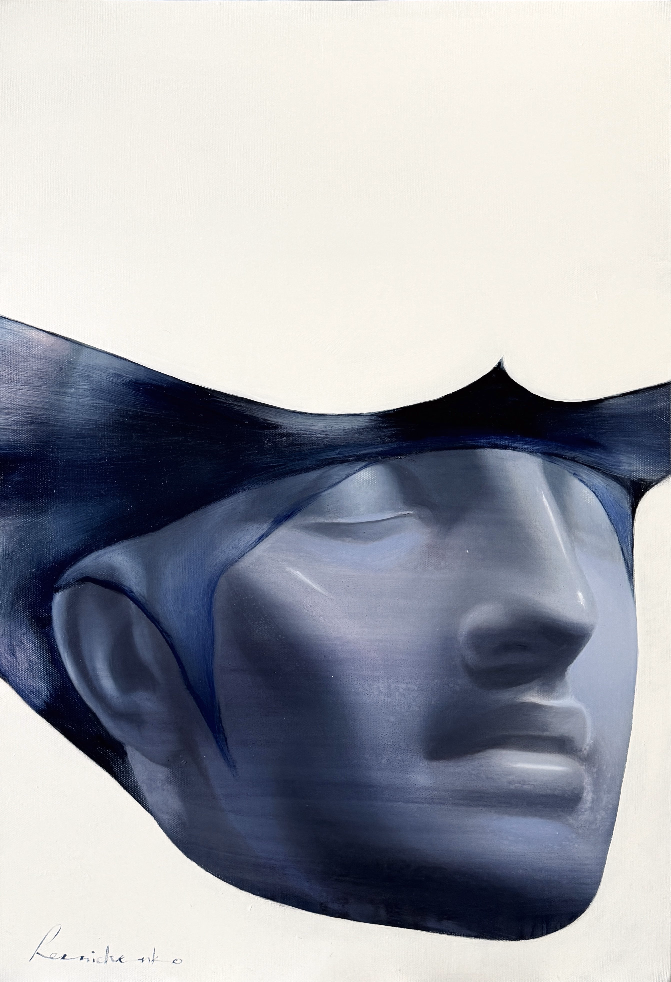 WATER — Oil, acrylic on canvas, 16/23 in, 2024, by Kateryna Reznichenko