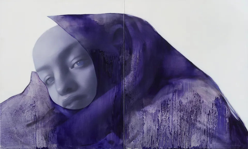 Robe, 2025, oil and acrylic on linen by Kateryna Reznichenko