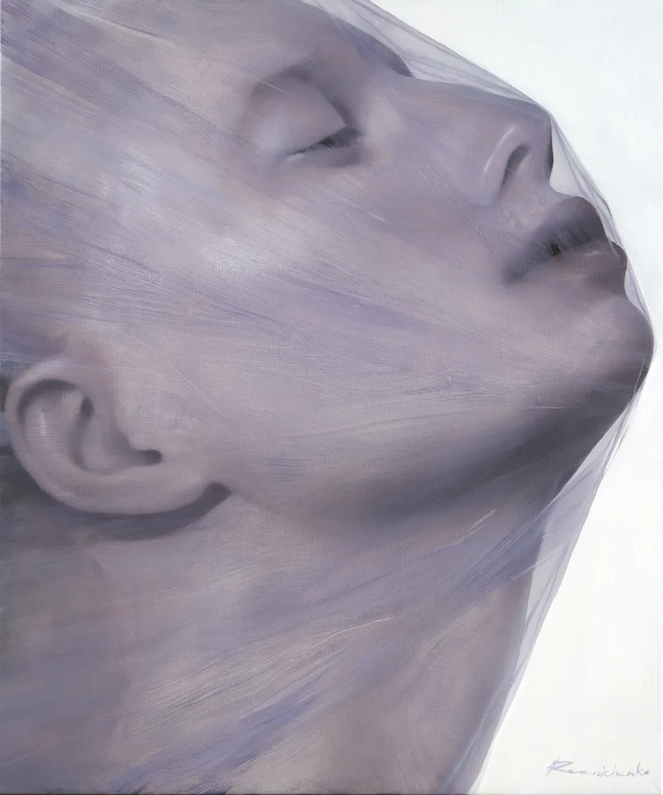 Breath, oil and acrylic on linen by Kateryna Reznichenko