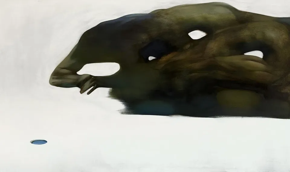 Untitled (Humans no. 1), 2024, oil on canvas by Kateryna Reznichenko
