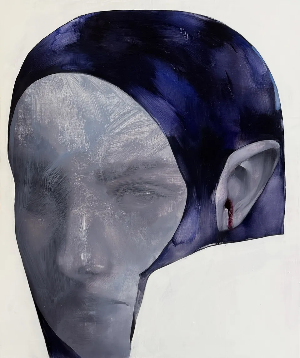 Untitled (TOTEM no. 4), painting by Kateryna Reznichenko