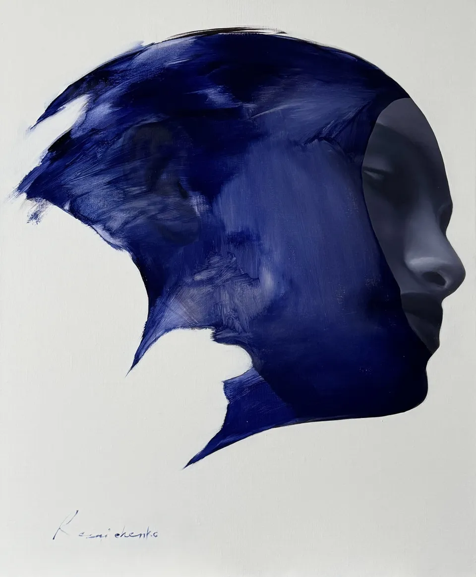Jellyfish, 2024, oil, acrylic on canvas by Kateryna Reznichenko