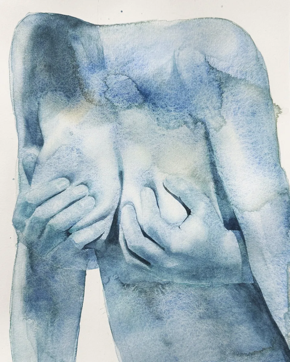 Untitled (Watercolor no. 1), watercolor on paper by Kateryna Reznichenko