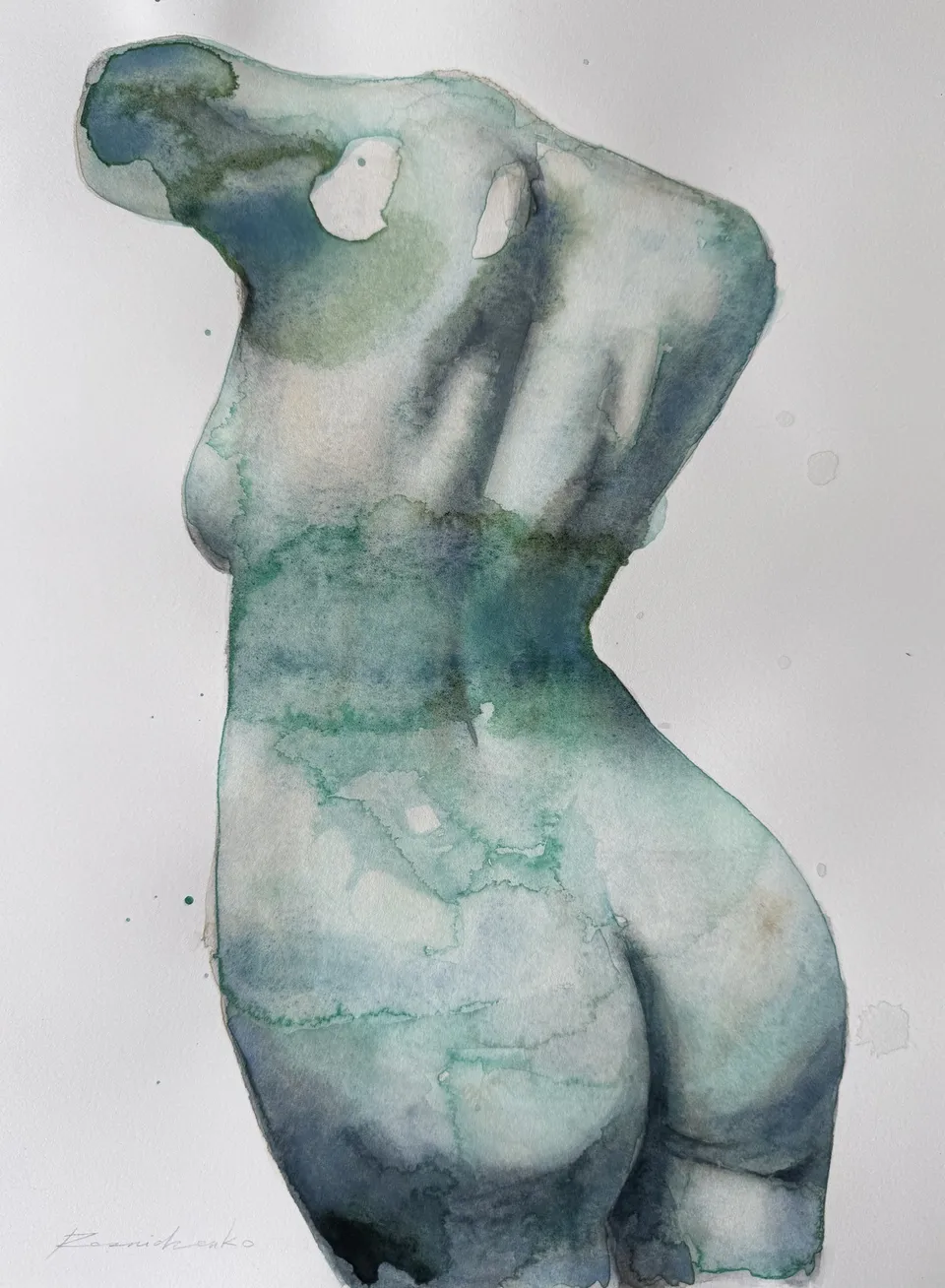 Untitled (Watercolor no. 2), watercolor on paper by Kateryna Reznichenko