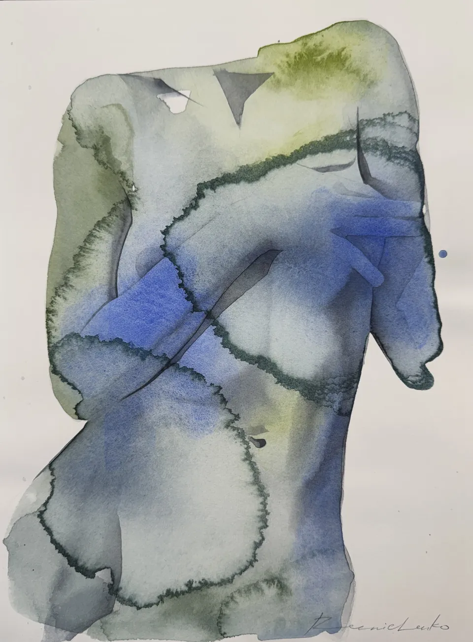 Untitled (Watercolor no. 6), watercolor on paper by Kateryna Reznichenko