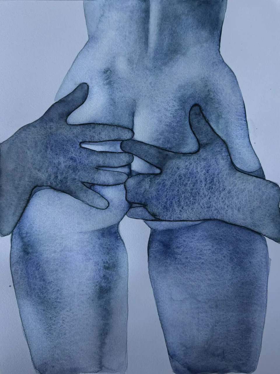 Untitled (Watercolor no. 9), watercolor on paper by Kateryna Reznichenko