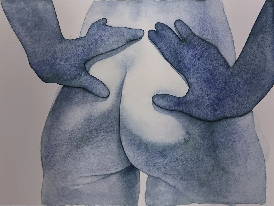 Untitled (Watercolor no. 11), watercolor on paper by Kateryna Reznichenko