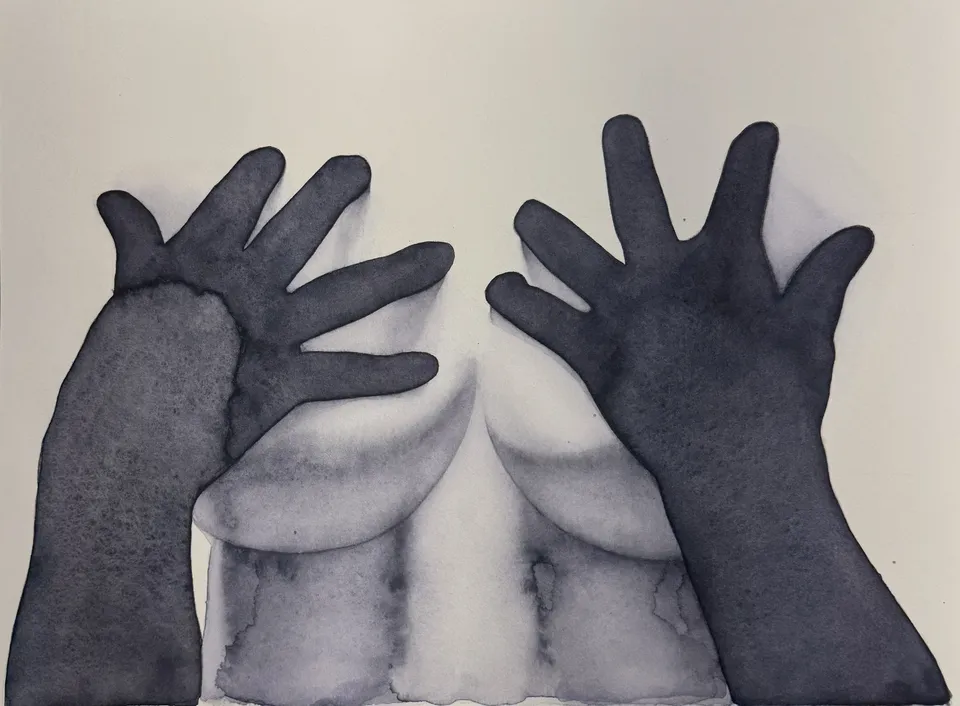 Untitled (Watercolor no. 12), watercolor on paper by Kateryna Reznichenko