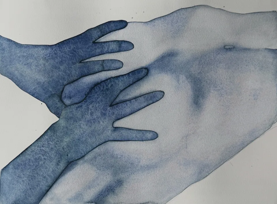 Untitled (Watercolor no. 14), watercolor on paper by Kateryna Reznichenko