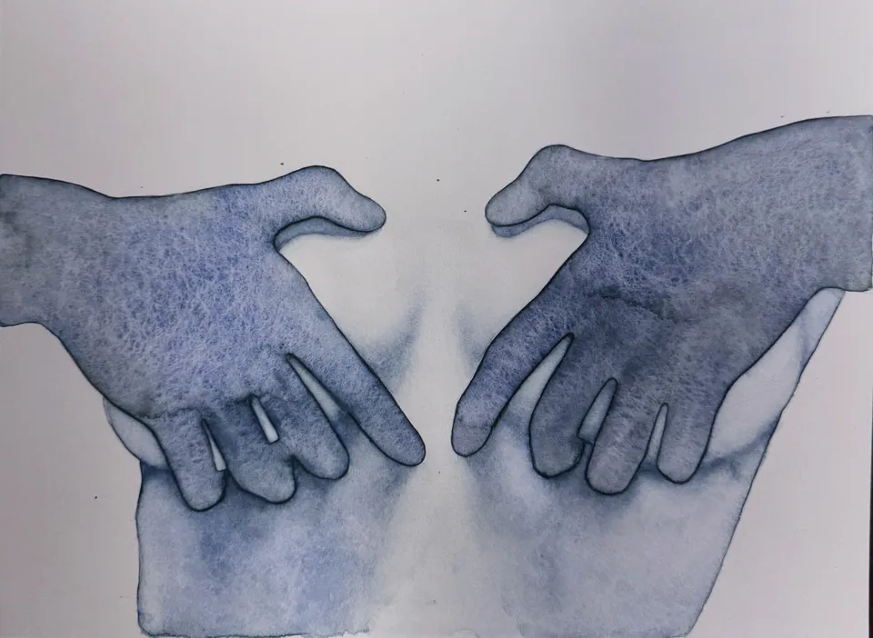 Untitled (Watercolor no. 15), watercolor on paper by Kateryna Reznichenko