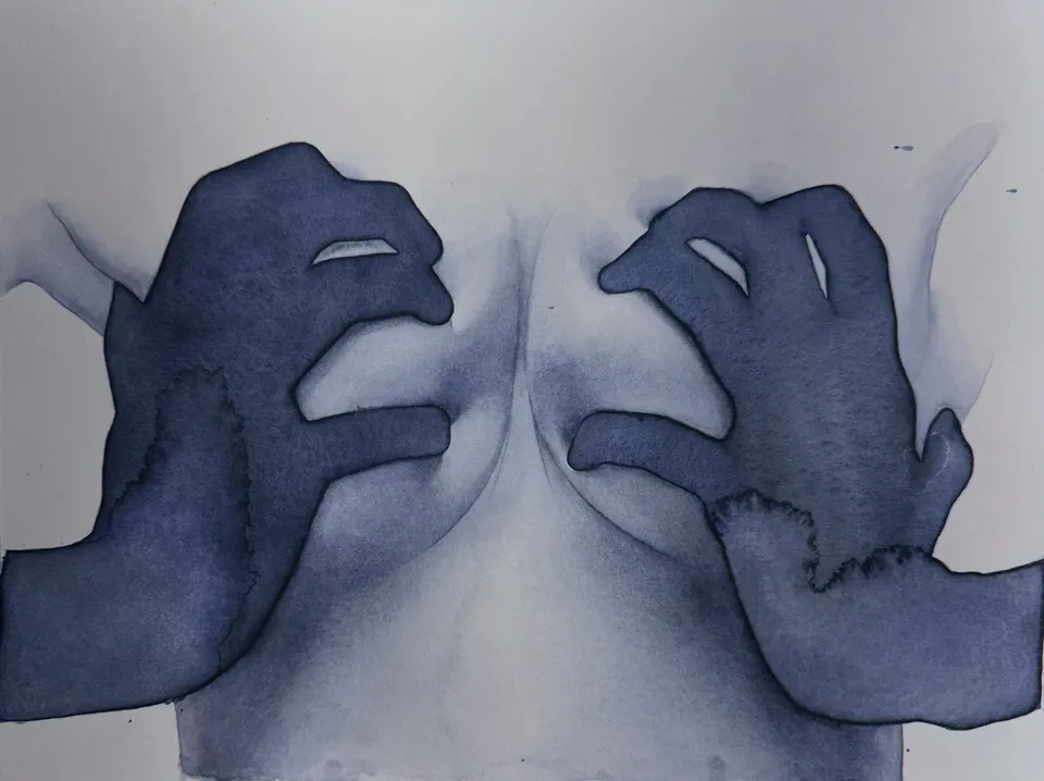 Untitled (Watercolor no. 16), watercolor on paper by Kateryna Reznichenko