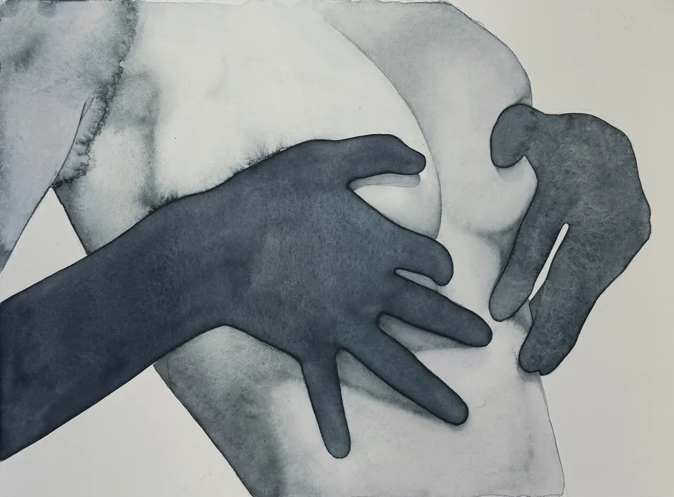 Untitled (Watercolor no. 19), watercolor on paper by Kateryna Reznichenko