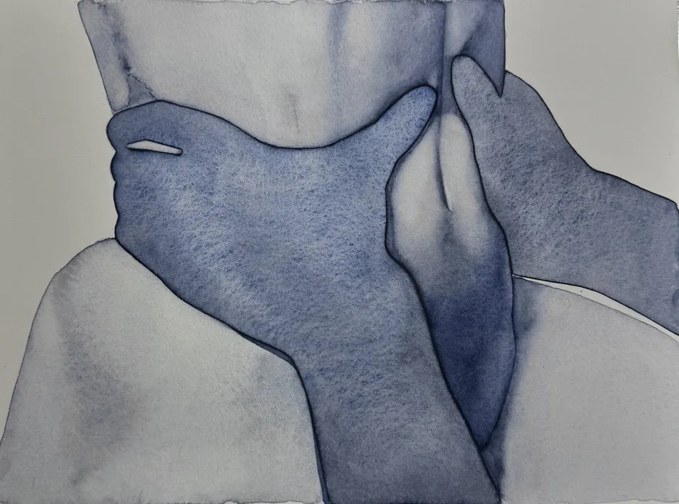 Untitled (Watercolor no. 21), watercolor on paper by Kateryna Reznichenko