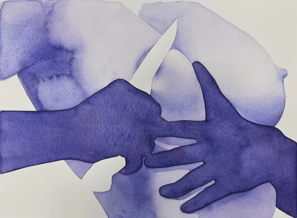 Untitled (Watercolor no. 22), watercolor on paper by Kateryna Reznichenko