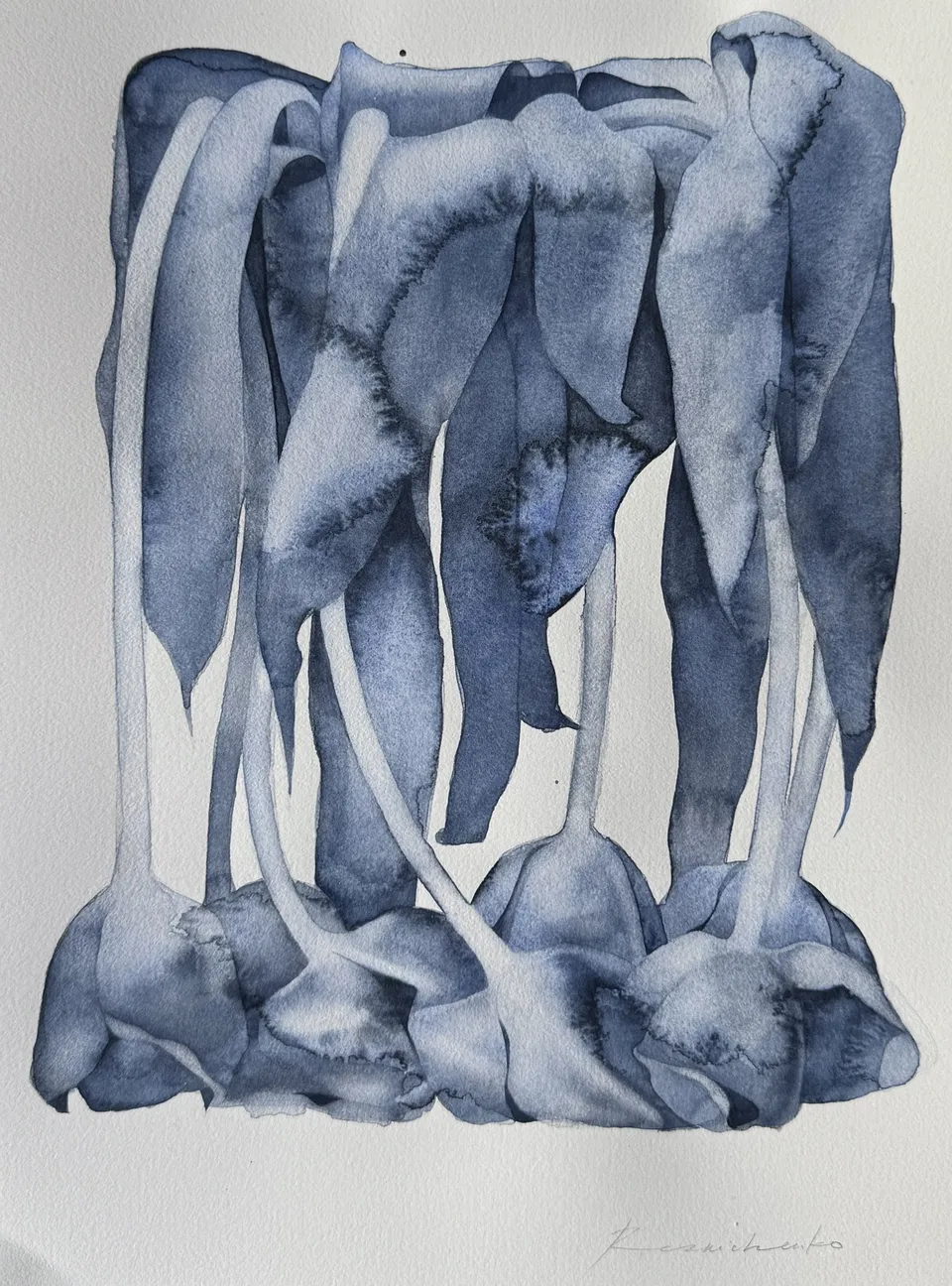 Untitled (Watercolor no. 27), watercolor on paper by Kateryna Reznichenko